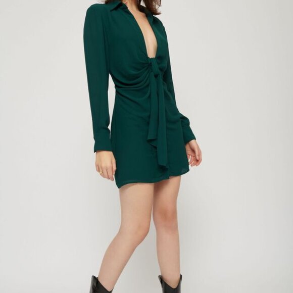 Deep vneck shirt dress (NWT) - Picture 1 of 11